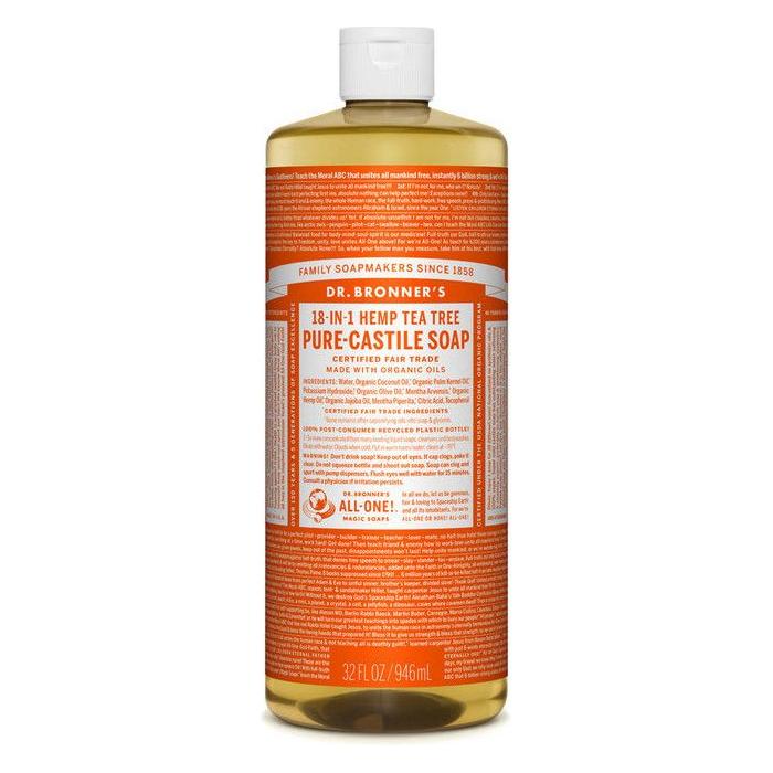 Dr. Bronner's Organic Pure Castile Liquid Soap Tea Tree 32 fl oz