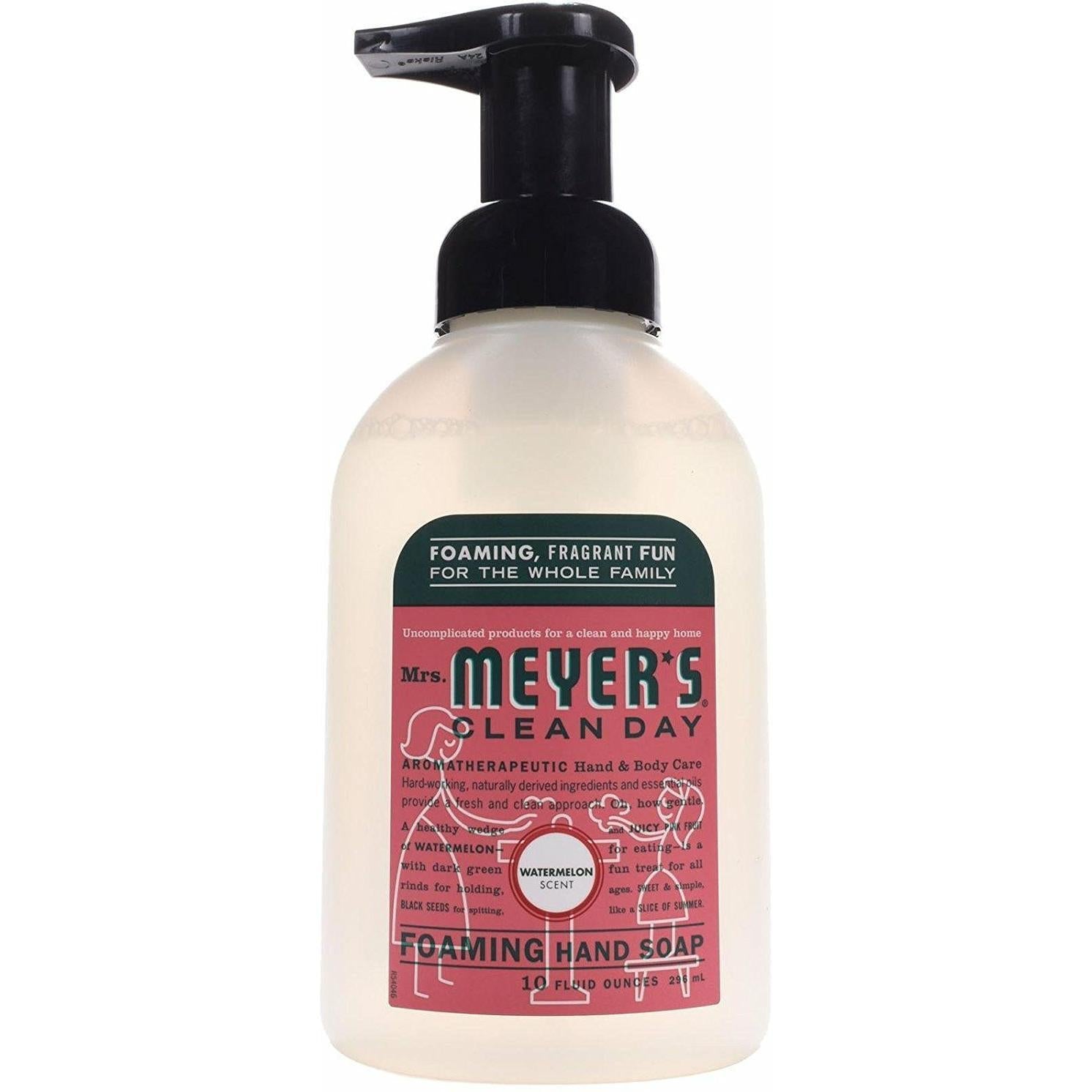 Mrs. Meyer's Clean Day Foaming Hand Soap, Watermelon Scent, 10 Ounce Bottle