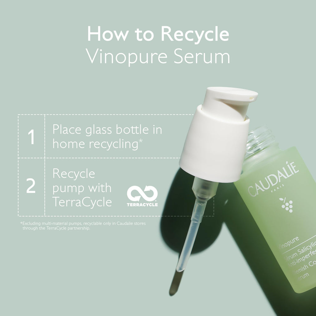 Caudalie Vinopure Natural Salicylic Acid Pore Minimizing Serum, 1 Fl Oz