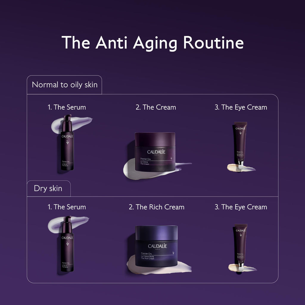 Caudalie Premier Cru Anti-Aging Cream Moisturizer, Refillable Jar - 50 ml