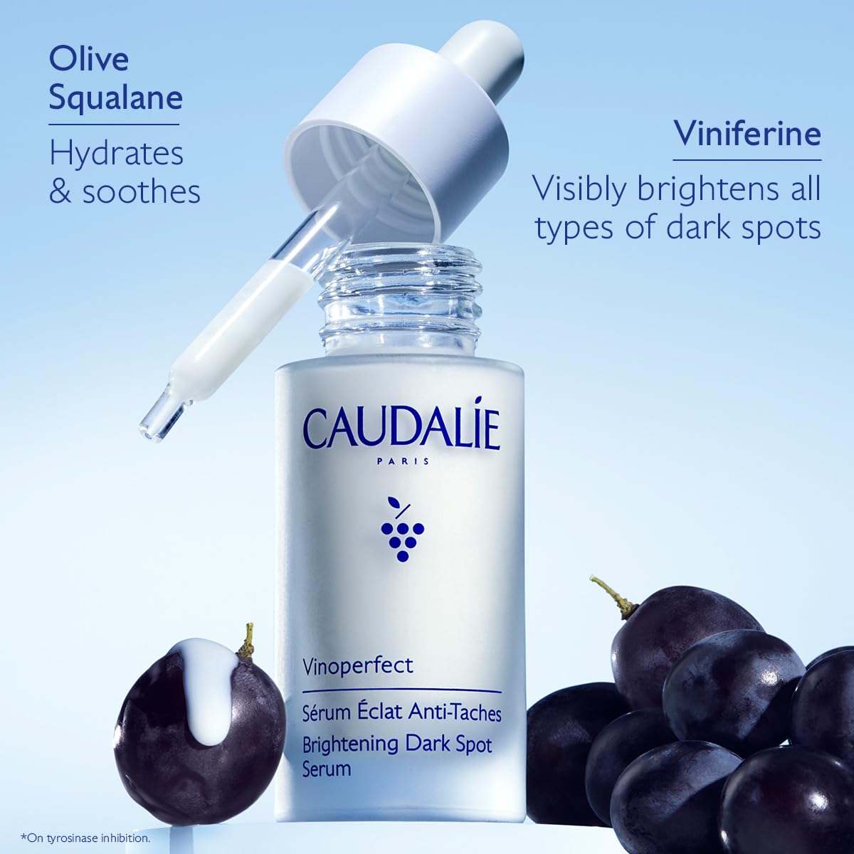 Caudalie Vinoperfect Brightening Dark Spot Serum, Dark Spot Corrector 62x More Effective than Vitamin C, Skin Brightening Serum with Viniferine, 1 Fl Oz
