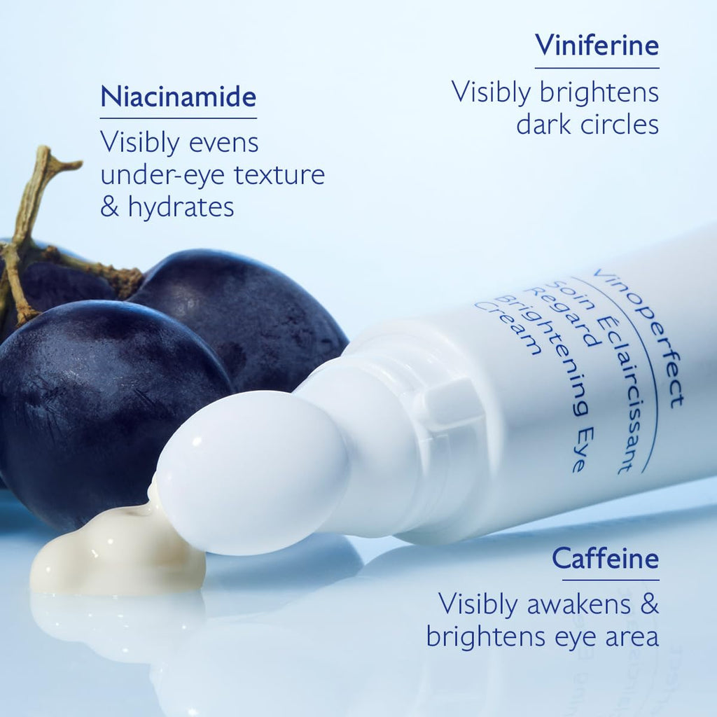 Caudalie Vinoperfect Dark Circle Brightening Eye Cream with Niacinamide, Fragrance Free - 15 mL