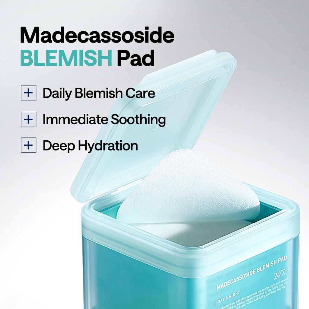 Mediheal Madecassoside Toner Pads - with Centella Asiatica to Treat Blemishes and Improve Uneven Skin Tone - Vegan Gauze Fabric