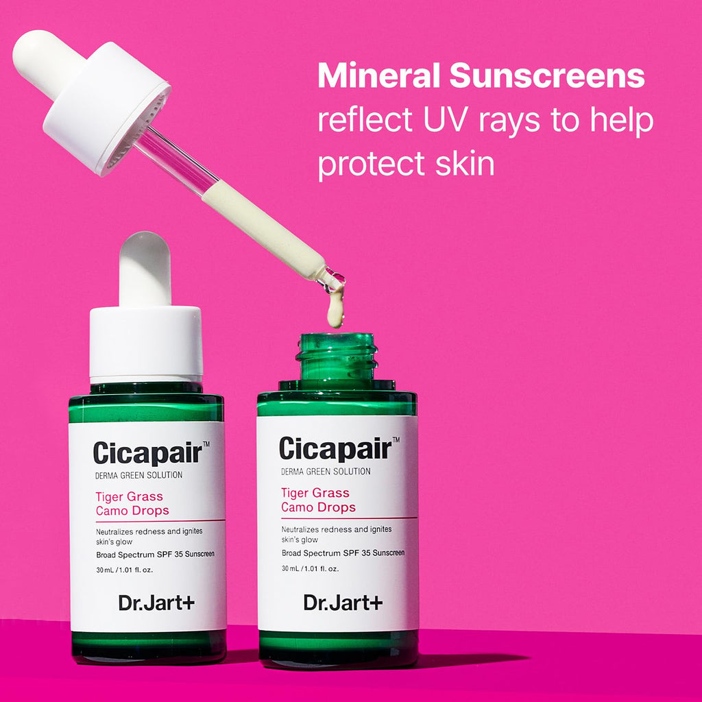 Dr.Jart+ Cicapair™ Tiger Grass Camo Drops Tinted Face Serum SPF 35 with Centella Asiatica | cc cream | Korean Skin Care, 1.01 Fl Oz