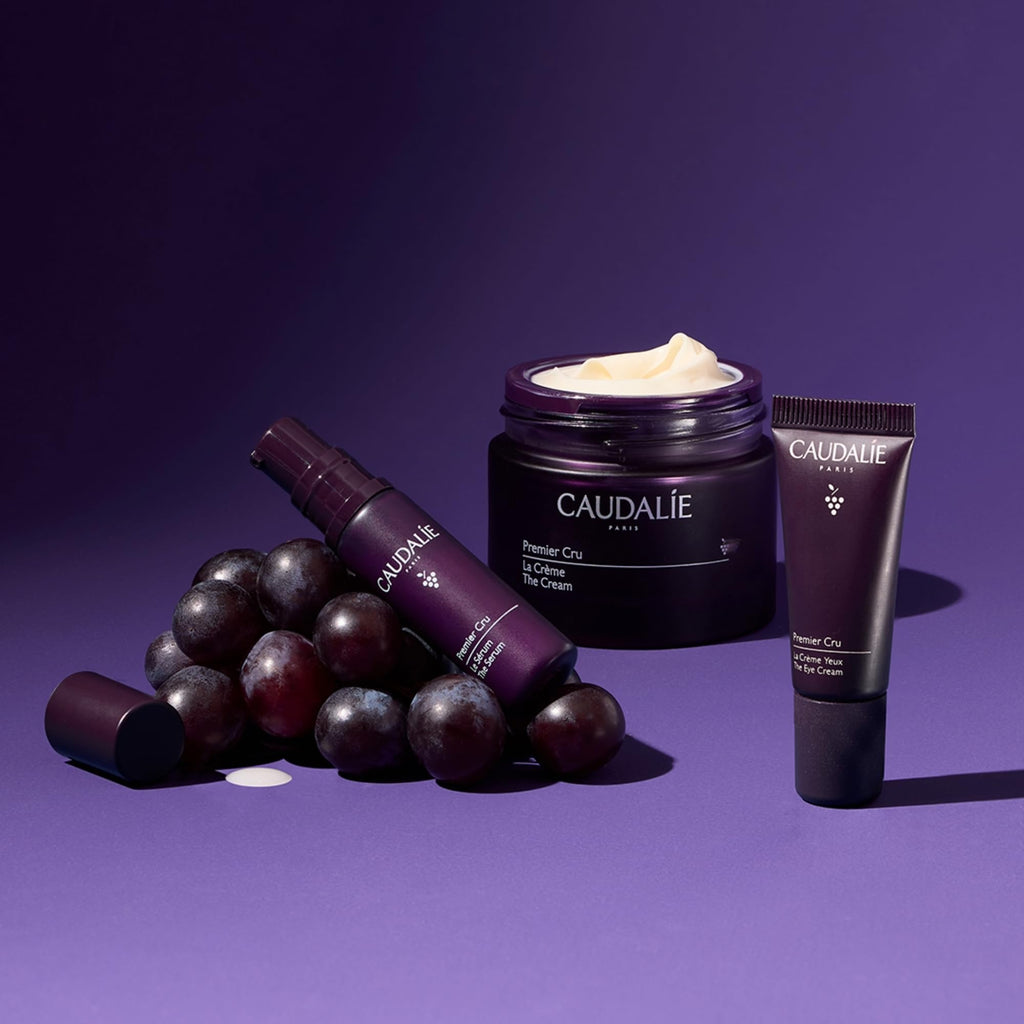 Caudalie Premier Cru Target All Signs of Aging Skin Care Set with Full-Size Premier Cru Anti-Aging Cream Moisturizer + 2 Free Travel-Size Products ($190 Value)
