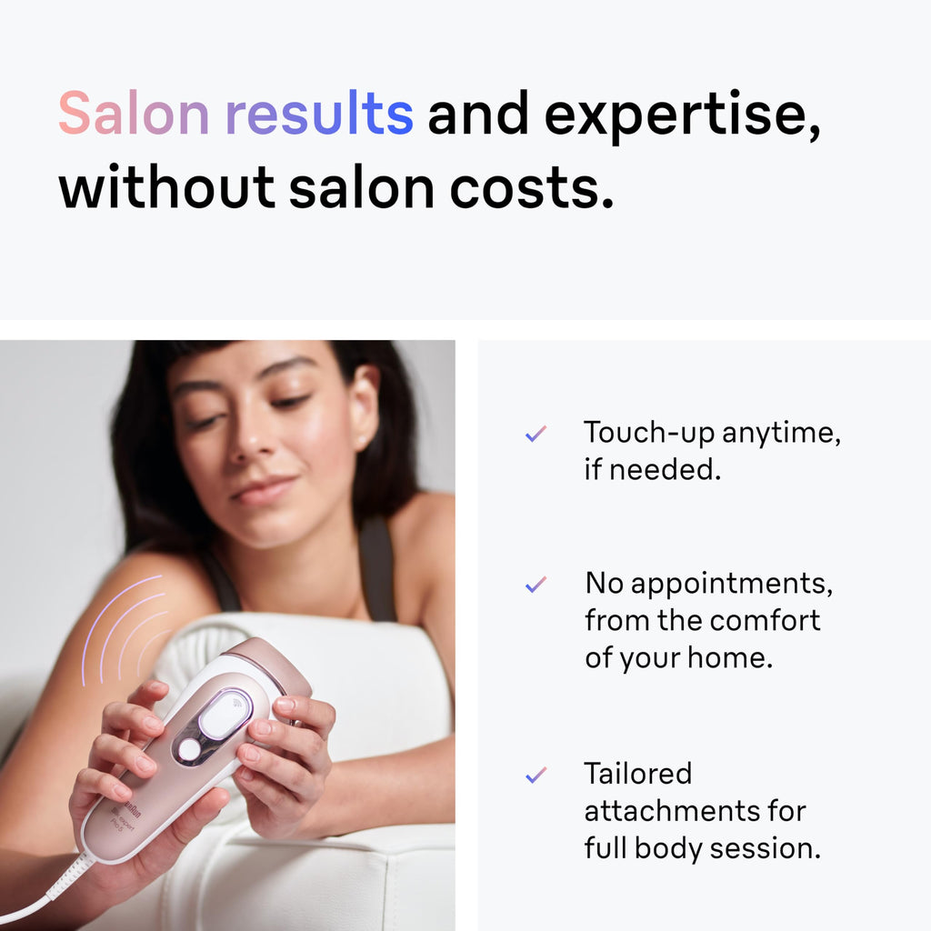 Braun IPL Skin i·Expert, at Home Laser Hair Removal, Holiday Gifts for Women and Men with Free App, Smart IPL, Vanity Case, Venus Razor, 2 Smart Heads, Facial Trimmer, PL7219