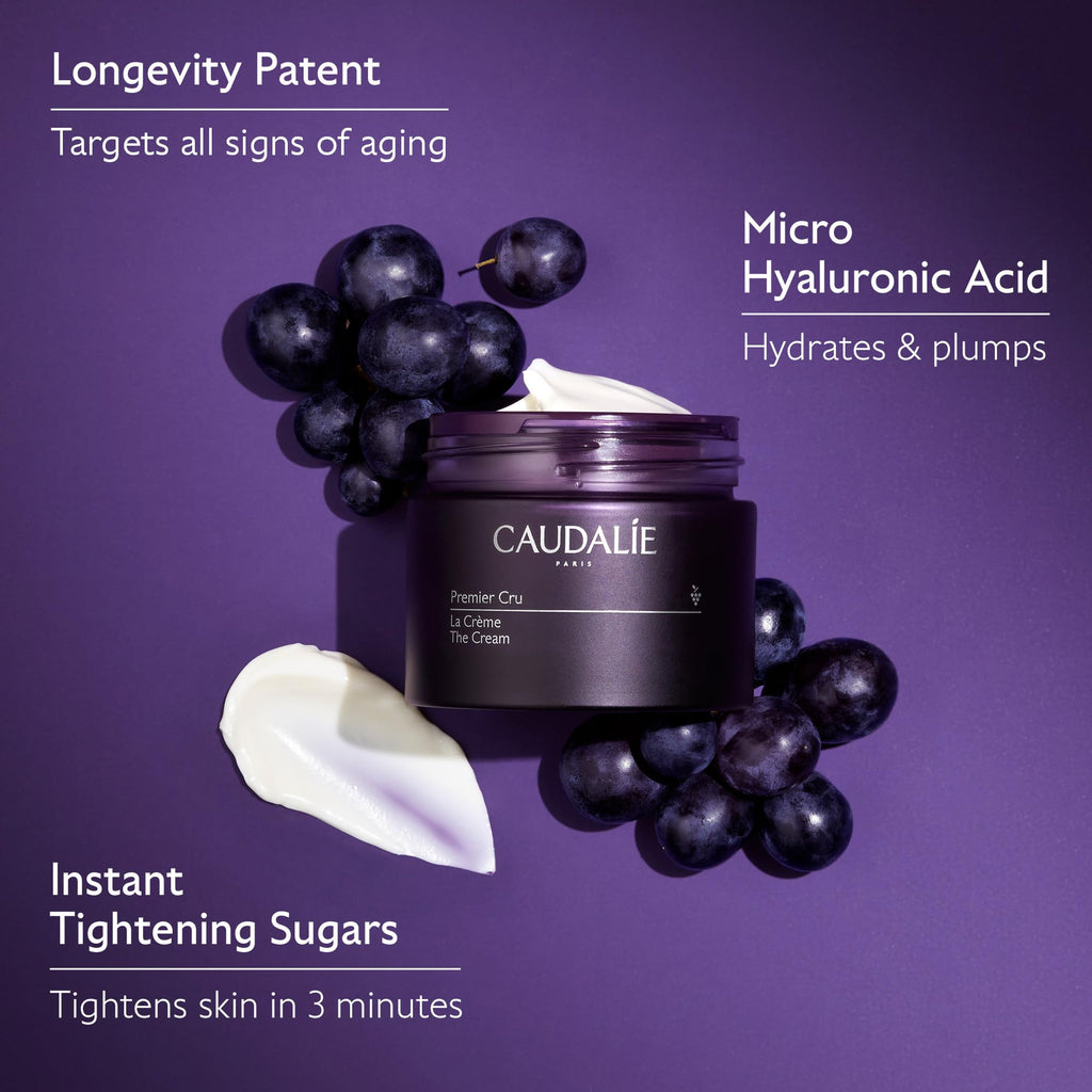 Caudalie Premier Cru Anti-Aging Cream Moisturizer, Refillable Jar - 50 ml