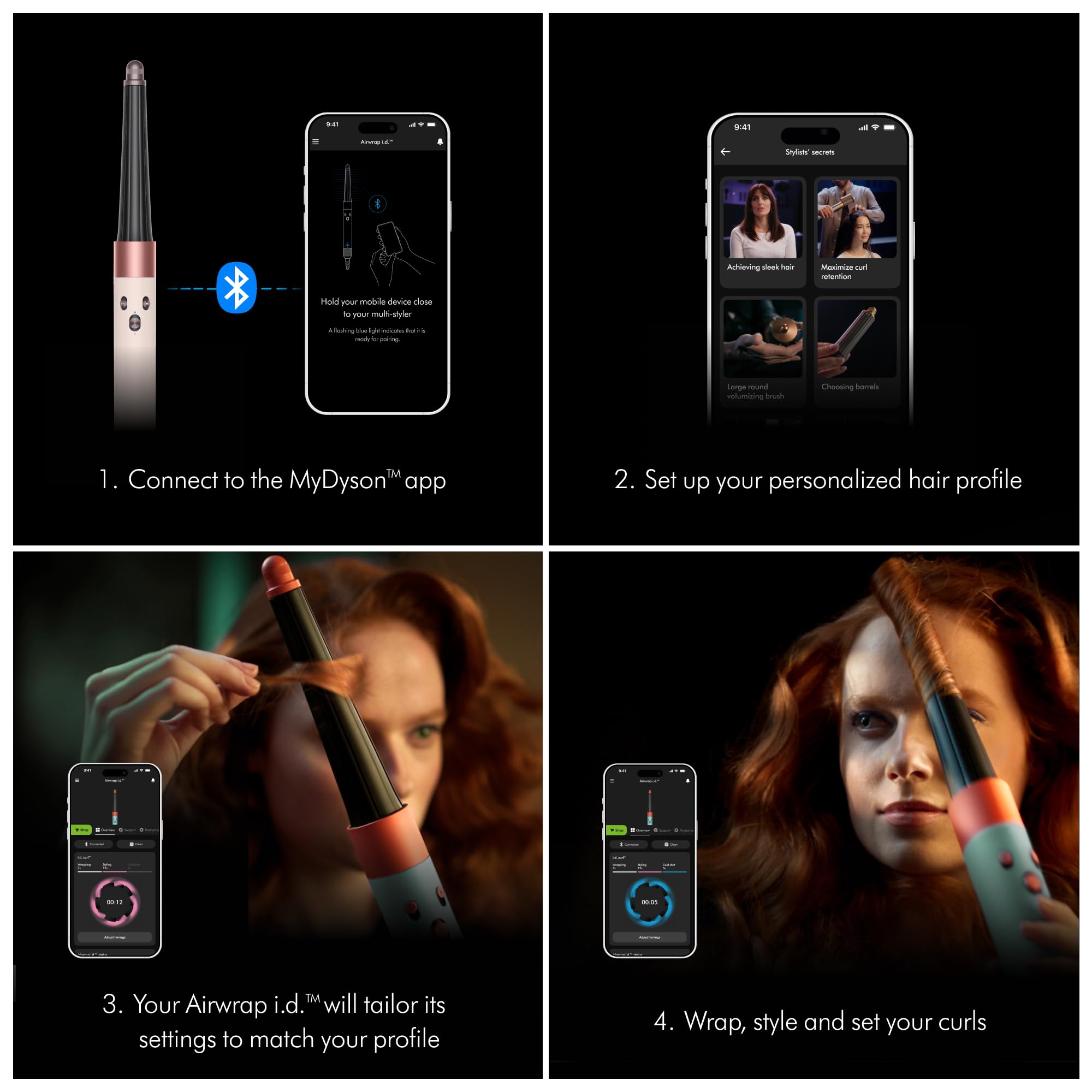 Dyson Airwrap i.d.™ Multi-Styler and Dryer Curly+Coily in Ceramic Pink and Rose Gold