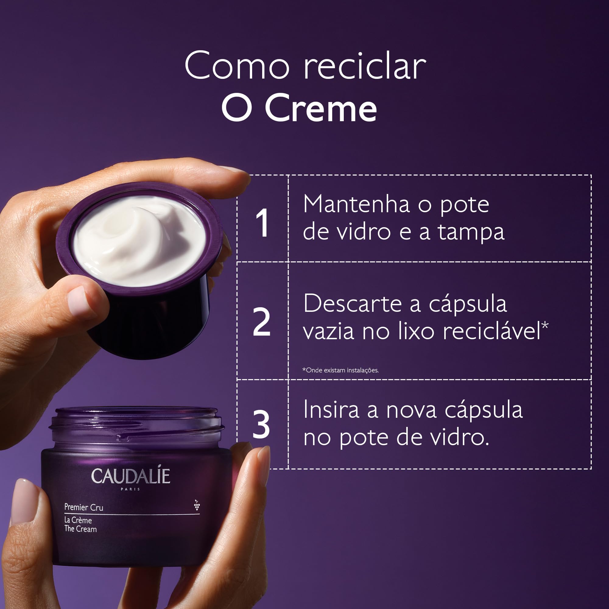 Caudalie Premier Cru Anti-Aging Cream Moisturizer, Refill Pod - 50 ml