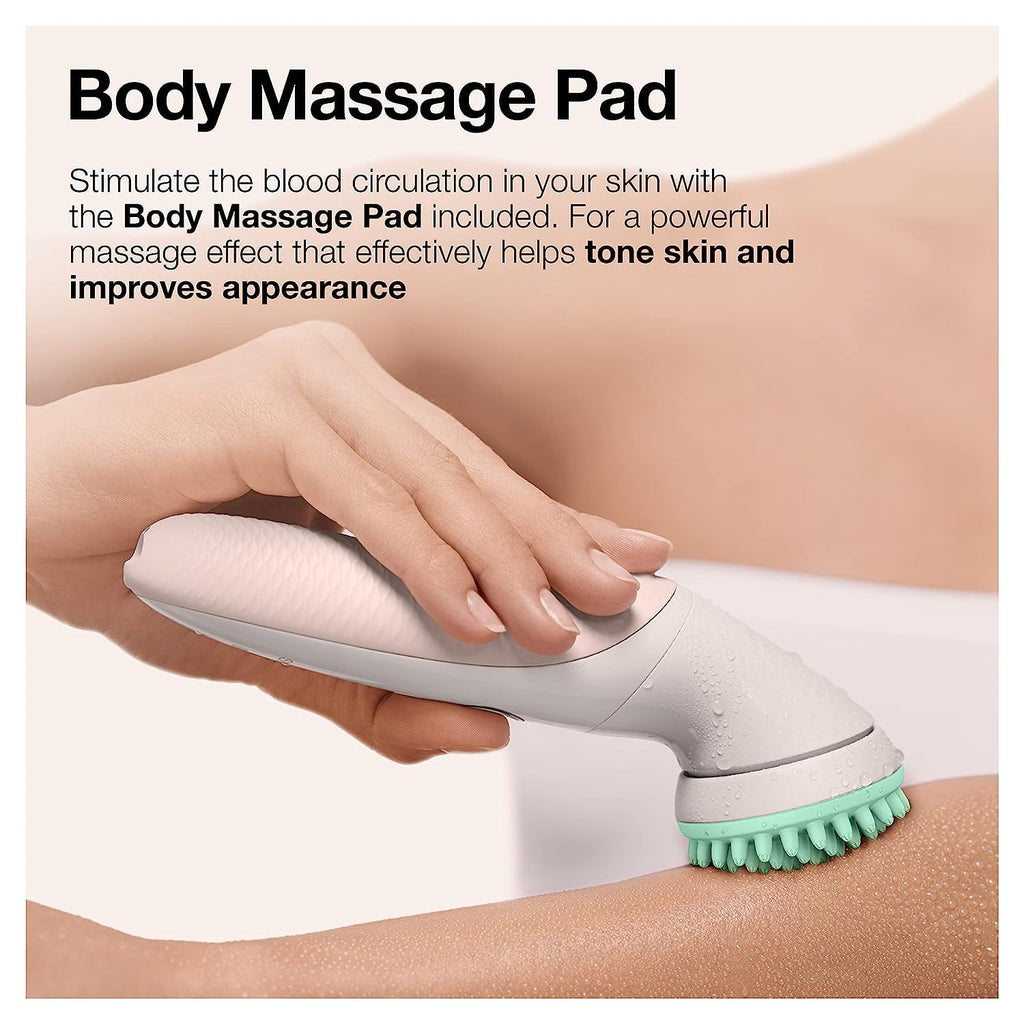 Braun Epilator Silk-épil 9 9-020 with Flexible Head, Facial Hair Removal for Women, Hair Removal Device, Shaver & Trimmer, Cordless, Rechargeable, Wet & Dry, Beauty Kit with Body Massage Pad