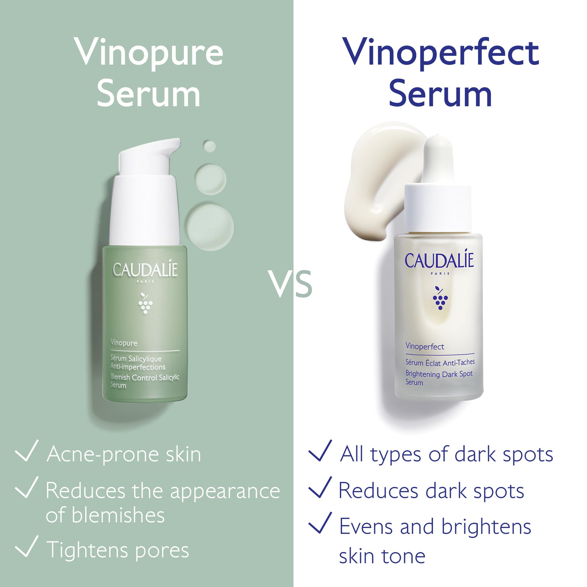 Caudalie Vinopure Natural Salicylic Acid Pore Minimizing Serum, 1 Fl Oz