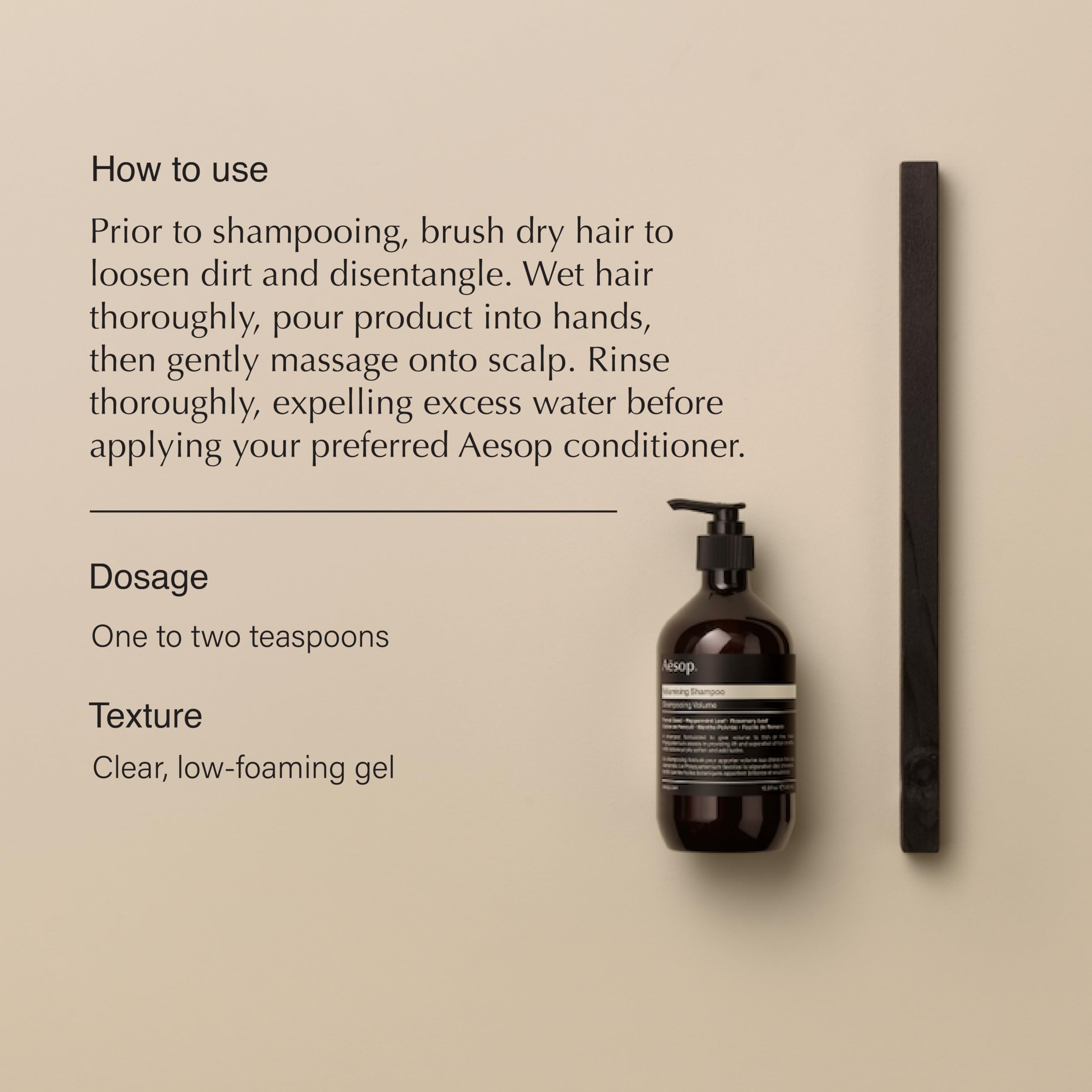 Aesop Volumizing Shampoo | Lifting Formulation for Volume and Body for Thin or Fine Hair | Botanical Oils to Soften Hair and Add Shine | 16.9oz / 500mL