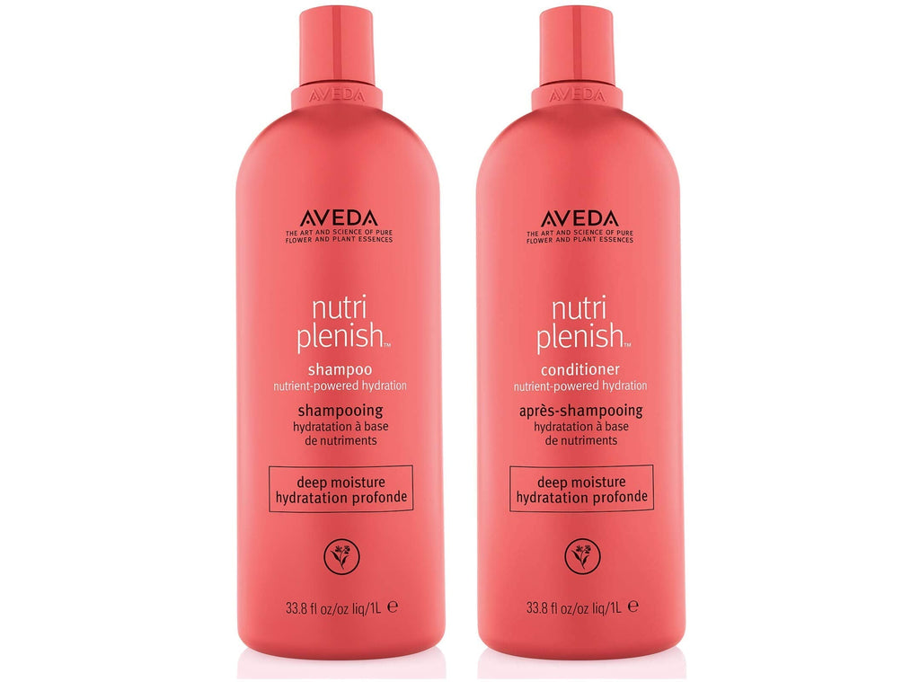 Aveda Nutriplenish Deep Moisture Shampoo and Conditioner 33.8 oz Liter Duo
