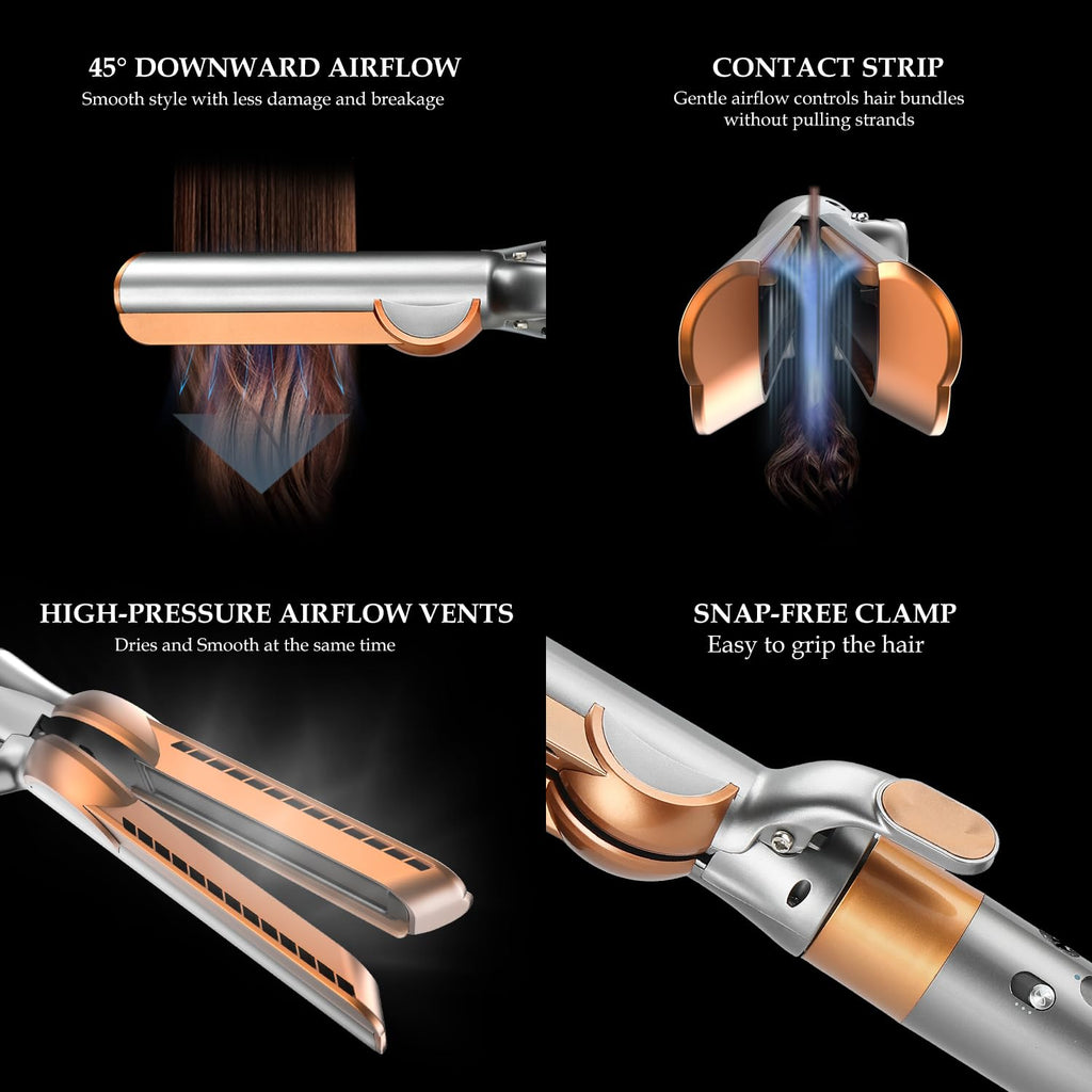 Airflow Attachment for Dyson Airwrap Styler, Nozzles Attachment for Smooth Hair Style with Less Damage and Breakage for Dyson Airwrap HS01 HS05 HS08