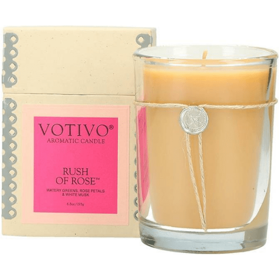 Votivo Aromatic Candle Rush of Rose 6.8