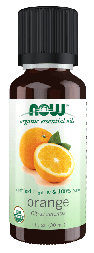 NOW Organic Essential Oils, 100% Orange Essential Oil, USDA Certified organic & pure