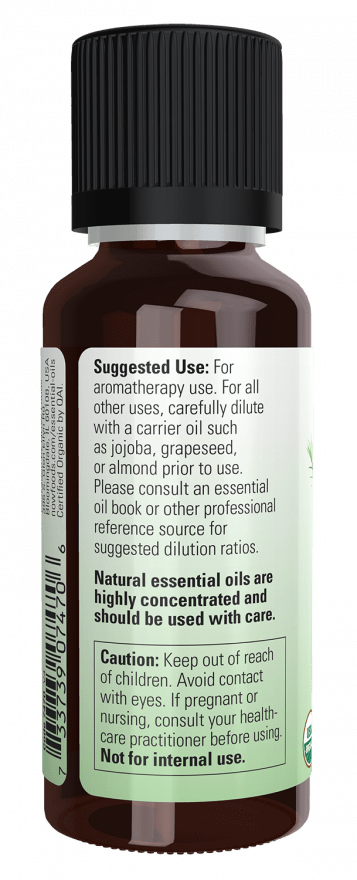 NOW Organic Essential Oils, 100% Pure Tea Tree Oil, USDA Certified organic & pure