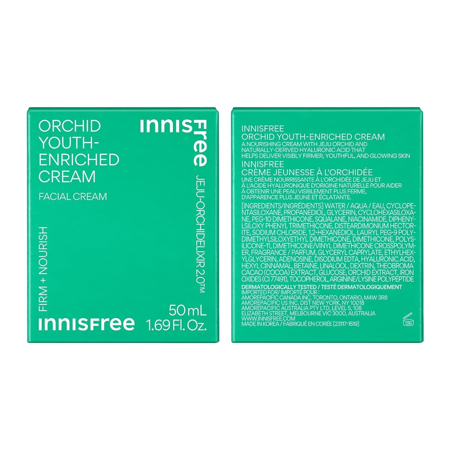 Innisfree Orchid Youth-Enriched Cream, Korean Face Cream for Firming and Hydrated Skin